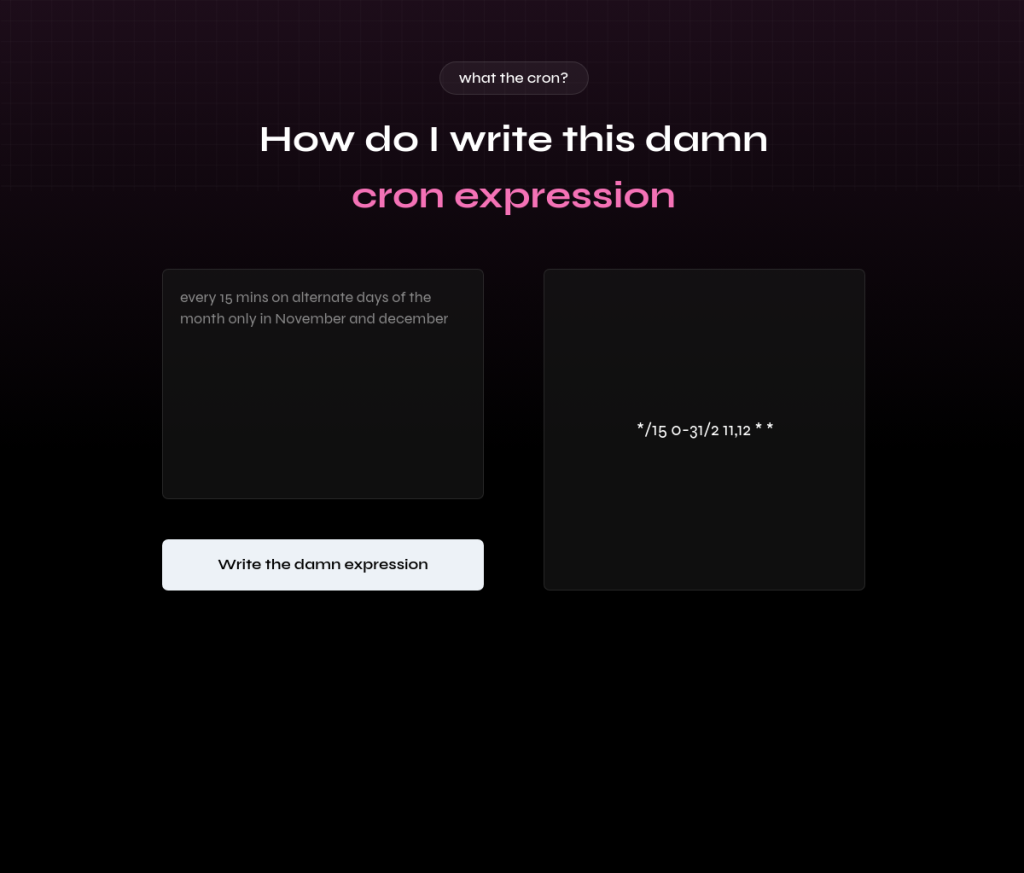 Text To Cron Developer Tools