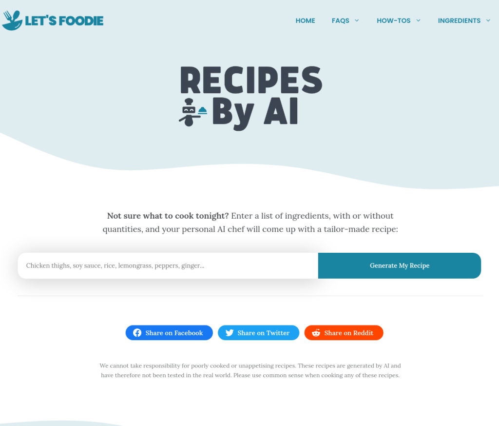 Recipes By Ai Fun Tools