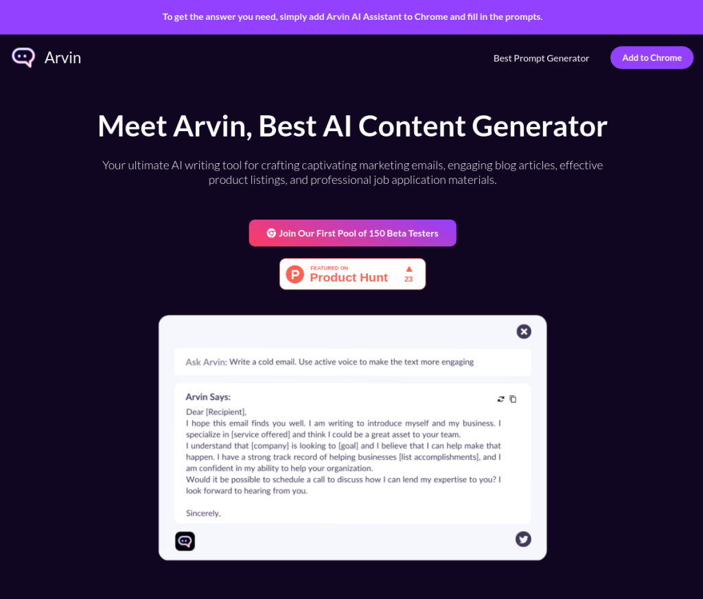 Arvin General Writing