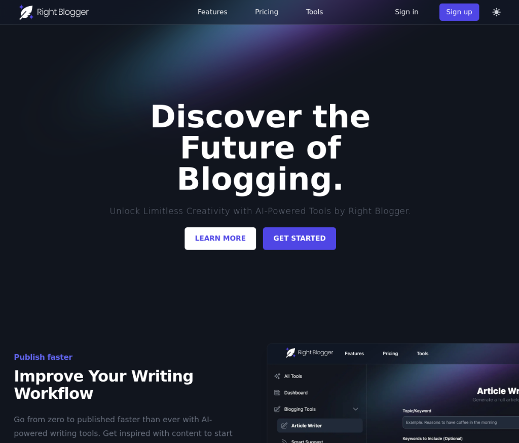 Right Blogger General Writing