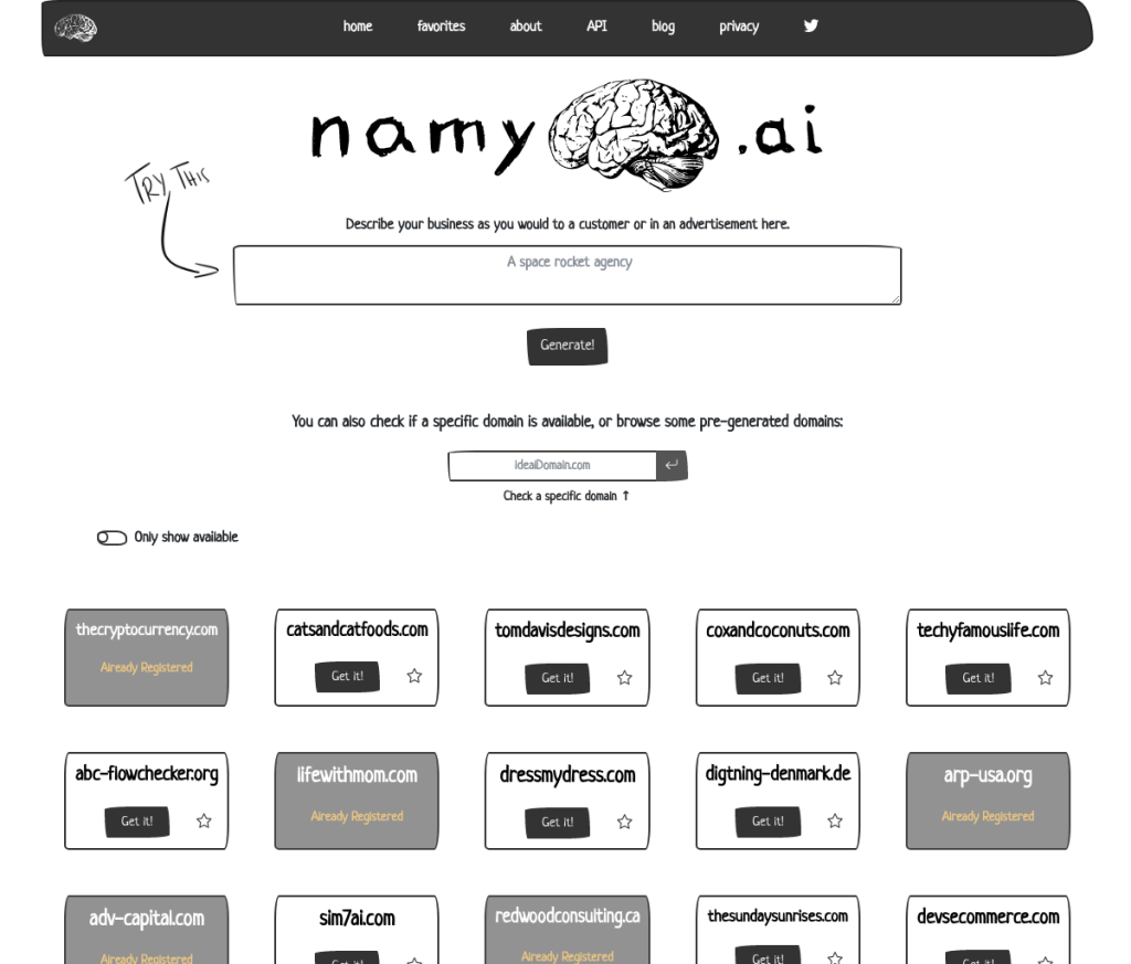 Namy Ai Startup Tools