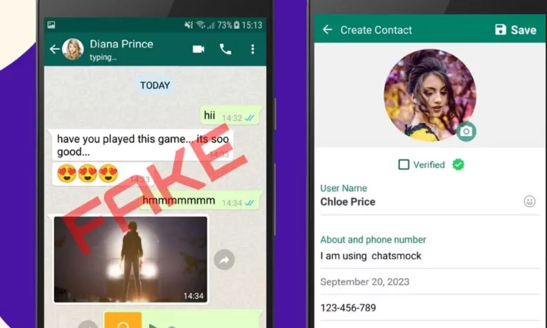chatsmock app para fazer brincadeiras no whatsapp com conversas fakes 394d6f92