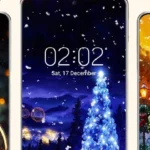 Papel de parede de árvore de Natal animado para baixar grátis no celular