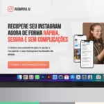 Site de IA para recuperar conta do Instagram sem complicação