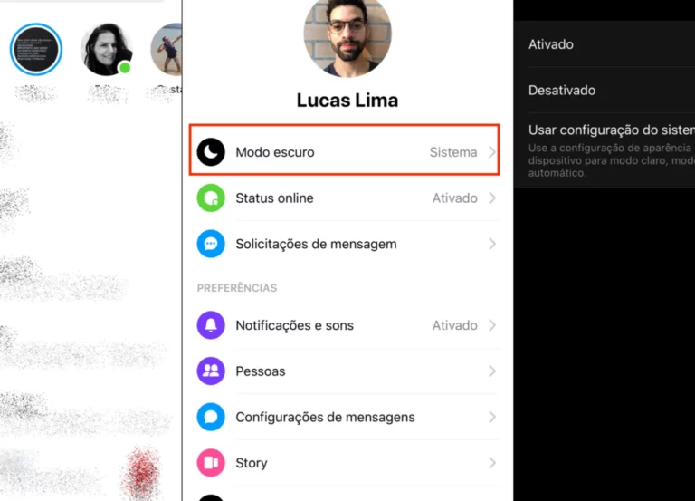 como colocar o messenger no modo escuro ativar e desativar 0f578b79