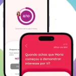 Aplicativo fácil e divertido com jogo de perguntas para casal