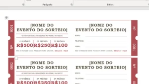 como fazer uma rifa no word f4d94251