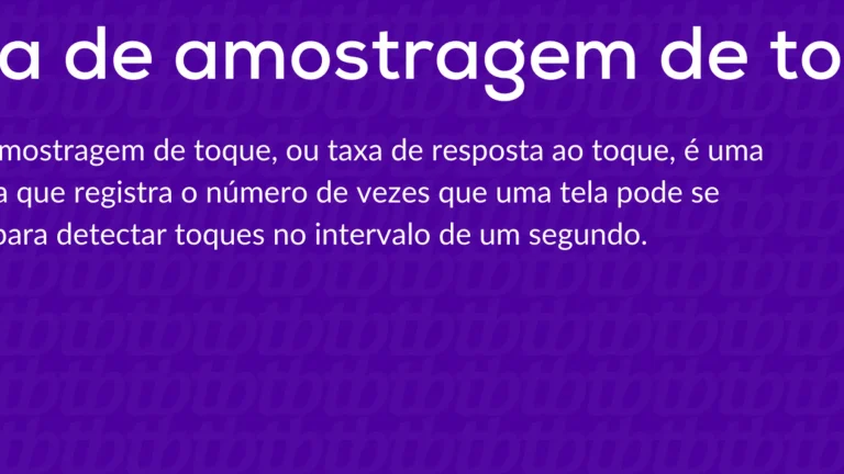 o que a taxa de amostragem de toque do celular 0acb20fc