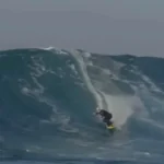 Brazilian surfer Luana Buarque rides 8.4m wave now