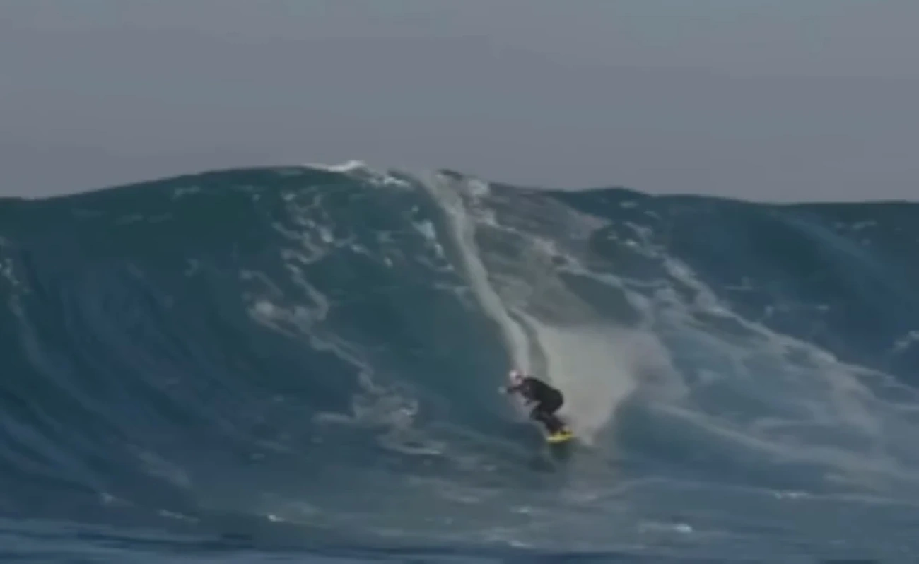Brazilian surfer Luana Buarque rides 8.4m wave now